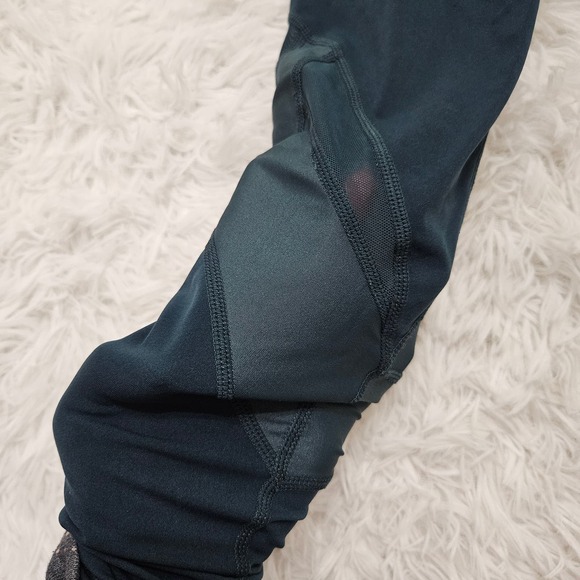 Sweaty Betty Women's Forest Green The Power Mesh Accent Workout Legging. Size XS - Picture 5 of 15